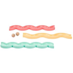 BS Toys houten ballenbaan geef door en speel - 4dlg. Multi kleuren BS Toys houten ballenbaan geef door en speel - 4dlg. Multi kleuren