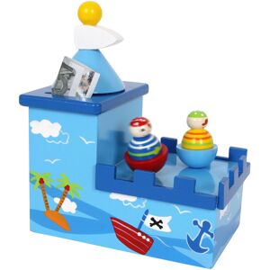 Small Foot - houten muziekdoos en spaarpot piraat Small Foot - houten muziekdoos en spaarpot piraat