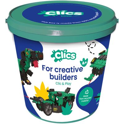Clics Dino World 6-in-1 Constructiespel - Duurzaam Speelgoed voor 4+ Clics Dino World 6-in-1 Constructiespel - Duurzaam Speelgoed voor 4+