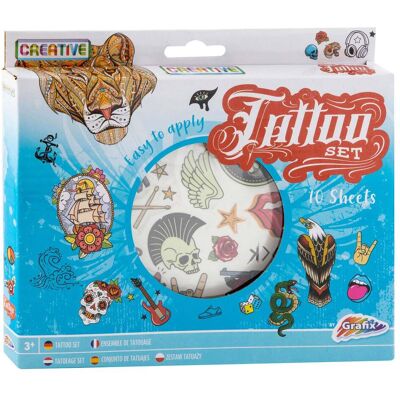 Grafix Tattoo set blauw Grafix Tattoo set blauw