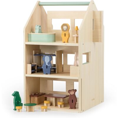 Trixie Houten Speelhuis met Accessoires - Speelhuis Trixie Houten Speelhuis met Accessoires - Speelhuis