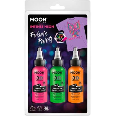 Smiffys Neon Textielverf Roze/Groen/Oranje - 3x30ml Smiffys Neon Textielverf Roze/Groen/Oranje - 3x30ml