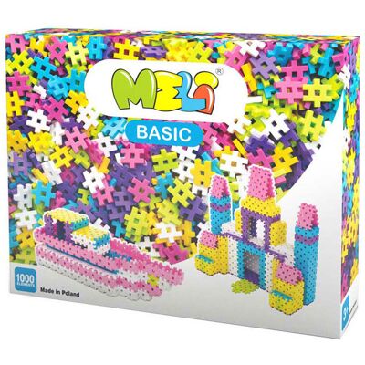 Meli basic roze bouwblokken, 1000dlg. Multi kleuren Meli basic roze bouwblokken, 1000dlg. Multi kleuren