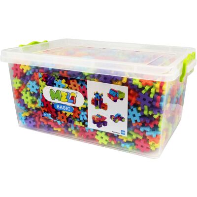 Meli basic bouwblokken, 2000dlg. Multi kleuren Meli basic bouwblokken, 2000dlg. Multi kleuren
