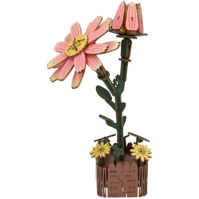 Lobbes Houten 3d bouwpakket daisy flower - 99dlg. Multi kleuren Lobbes Houten 3d bouwpakket daisy flower - 99dlg. Multi kleuren