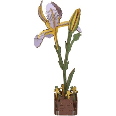 Lobbes Houten 3d bouwpakket iris - 60dlg. Multi kleuren Lobbes Houten 3d bouwpakket iris - 60dlg. Multi kleuren