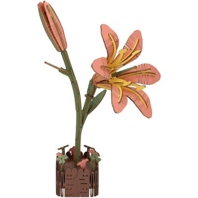 Lobbes Houten 3d bouwpakket lelie - 71dlg. Multi kleuren Lobbes Houten 3d bouwpakket lelie - 71dlg. Multi kleuren