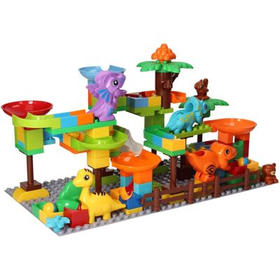 Lobbes Speelgoed BV Bouwset blokken en knikkerbaan dino Multi kleuren Lobbes Speelgoed BV Bouwset blokken en knikkerbaan dino Multi kleuren