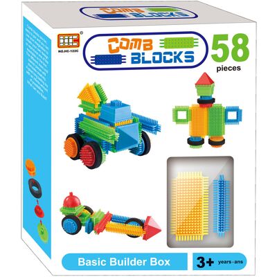 Bristle Bouwblokken, 58dlg. Multi kleuren Bristle Bouwblokken, 58dlg. Multi kleuren