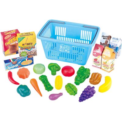 Playgo Multi-Kleuren Winkelwagen met Boodschappen 23-delig - Kinder Rollenspel Playgo Multi-Kleuren Winkelwagen met Boodschappen 23-delig - Kinder Rollenspel