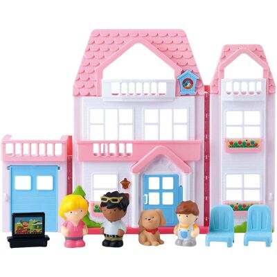 Playgo mijn familiehuis speelset - 8dlg. Multi kleuren Playgo mijn familiehuis speelset - 8dlg. Multi kleuren
