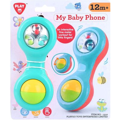 Playgo mijn baby telefoon met bewegende balletjes Multi kleuren Playgo mijn baby telefoon met bewegende balletjes Multi kleuren
