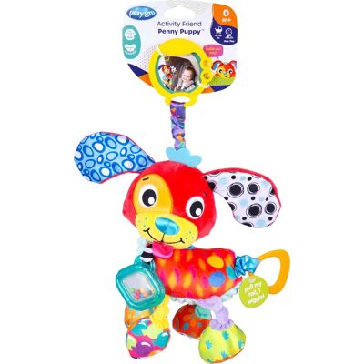 Playgro Penny Puppy - Speelgoed met Rammelaar, Trek-Label & Clip Playgro Penny Puppy - Speelgoed met Rammelaar, Trek-Label & Clip
