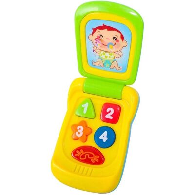 Fuego Speeltelefoon - 14cm, Licht & Geluid, 18m+ Fuego Speeltelefoon - 14cm, Licht & Geluid, 18m+