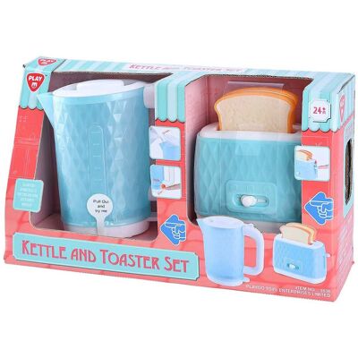 Playgo Play speelgoed waterkoker en broodrooster set - keuken speelgoed 4-delig. Playgo Play speelgoed waterkoker en broodrooster set - keuken speelgoed 4-delig.