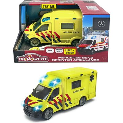 Majorette grand series - mercedes-benz sprinter ambulance nl - metaal - licht en geluid - 12,5 cm - speelgoedvoertuig Majorette grand series - mercedes-benz sprinter ambulance nl - metaal - licht en geluid - 12,5 cm - speelgoedvoertuig