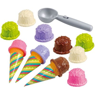 Playgo ijsjes maken speelset - 17dlg. Multi kleuren Playgo ijsjes maken speelset - 17dlg. Multi kleuren