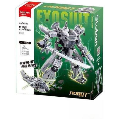 Sluban exosuit robot helikopter bouwspeelgoed 2in1 actiefiguur - constructiespeelgoed - bouwset met 218 bouwstenen - m38-b1282 - vanaf 6 jaar Sluban exosuit robot helikopter bouwspeelgoed 2in1 actiefiguur - constructiespeelgoed - bouwset met 218 bouwstenen - m38-b1282 - vanaf 6 jaar