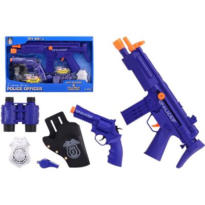 Johntoy politie speelset deluxe met geluid blauw 6-delig Johntoy politie speelset deluxe met geluid blauw 6-delig