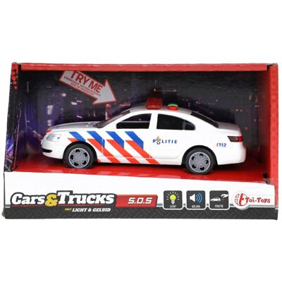 Toi-Toys Speelgoed politieauto licht en geluid 5.5 x 16 x 6 cm - hulpdiensten voertuigen Toi-Toys Speelgoed politieauto licht en geluid 5.5 x 16 x 6 cm - hulpdiensten voertuigen
