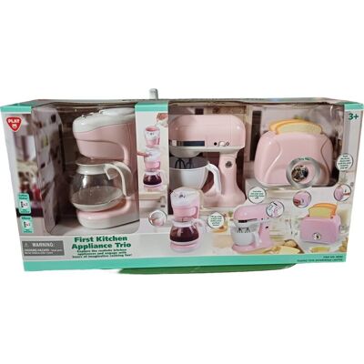 Playgo keukenmixer - koffiezetapparaat en broodrooster roze - 7dlg. Multi kleuren Playgo keukenmixer - koffiezetapparaat en broodrooster roze - 7dlg. Multi kleuren