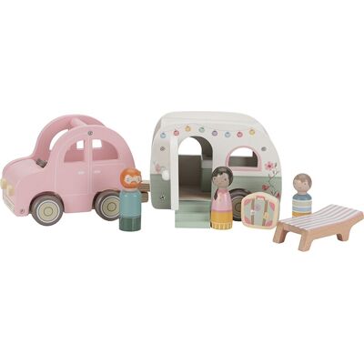 Little Dutch - speelgoed auto met caravan fsc Little Dutch - speelgoed auto met caravan fsc
