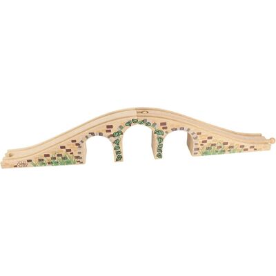Bigjigs Houten Spoorbrug met 3 Arches - Trein Accessoire Bigjigs Houten Spoorbrug met 3 Arches - Trein Accessoire