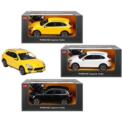 Rastar - Porsche Cayenne Turbo 1:14 - Zwart/Wit/Geel - RC car Rastar - Porsche Cayenne Turbo 1:14 - Zwart/Wit/Geel - RC car