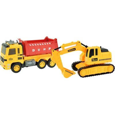 Toi-Toys Bouwvoertuigen - Kiepwagen met Graafmachine - Licht & Geluid Toi-Toys Bouwvoertuigen - Kiepwagen met Graafmachine - Licht & Geluid