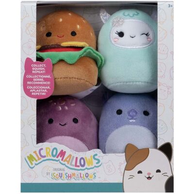 Squishmallows Micromallows Knuffels - Set van 4 Squishmallows Micromallows Knuffels - Set van 4
