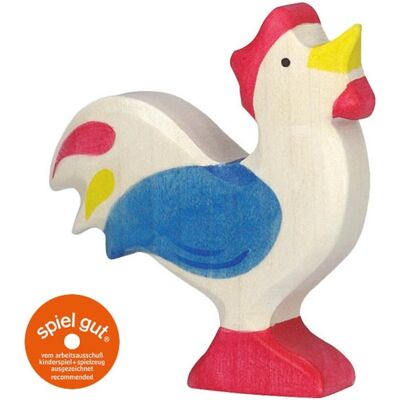 Holztiger Blauwe Haan Houten Figurine - Spel & Decoratie - Europese Kwaliteit Holztiger Blauwe Haan Houten Figurine - Spel & Decoratie - Europese Kwaliteit