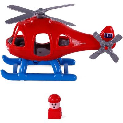 Cavallino brandweerhelikopter met speelfiguur, 29,5cm Multi kleuren Cavallino brandweerhelikopter met speelfiguur, 29,5cm Multi kleuren