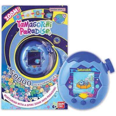 Bandai - tamagotchi paradise water - virtueel dier om op te voeden - tamagotchi met zoomwiel - interactief speelgoed in het engels - blauw watermodel - kinderspeelgoed 6 jaar en + - 43422 Bandai - tamagotchi paradise water - virtueel dier om op te voeden - tamagotchi met zoomwiel - interactief speelgoed in het engels - blauw watermodel - kinderspeelgoed 6 jaar en + - 43422