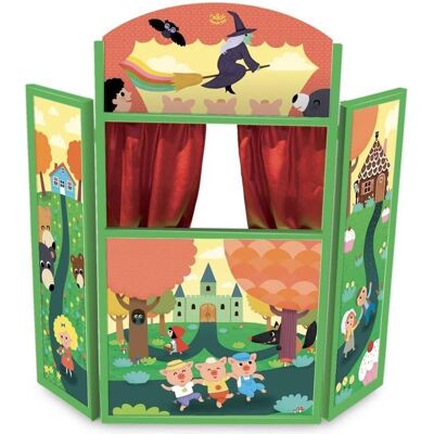 Vilac Model 4624 Groen Drieledig Houten Theatervoor kinderen Vilac Model 4624 Groen Drieledig Houten Theatervoor kinderen