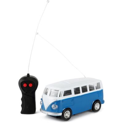 Toi-Toys Rc bestuurbare auto retro busje met licht Blauw, wit Toi-Toys Rc bestuurbare auto retro busje met licht Blauw, wit