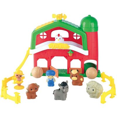 Playgo boerderij met dieren speelset - 17dlg. Multi kleuren Playgo boerderij met dieren speelset - 17dlg. Multi kleuren