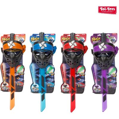 Toi-Toys Ninja lichtzwaard en masker speelgoed met licht en geluid 4 assorti. Toi-Toys Ninja lichtzwaard en masker speelgoed met licht en geluid 4 assorti.