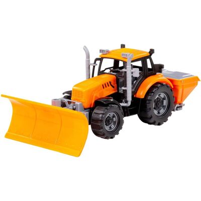 Cavallino tractor met sneeuw ploeg geel, schaal 1:32 Geel Cavallino tractor met sneeuw ploeg geel, schaal 1:32 Geel