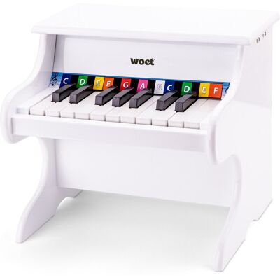 Woet ® houten speelgoed piano - speelgoedinstrument - wit - inclusief muziekboekje en toonlader - vanaf 3 jaar - speelpiano voor kinderen Woet ® houten speelgoed piano - speelgoedinstrument - wit - inclusief muziekboekje en toonlader - vanaf 3 jaar - speelpiano voor kinderen