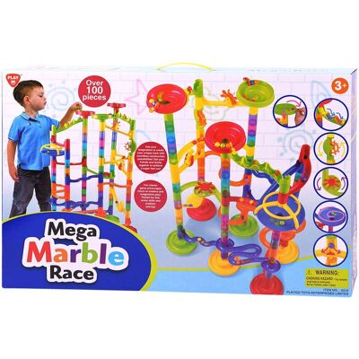 Playgo Play knikkerbaan mega race, 100dlg. Multi kleuren Playgo Play knikkerbaan mega race, 100dlg. Multi kleuren