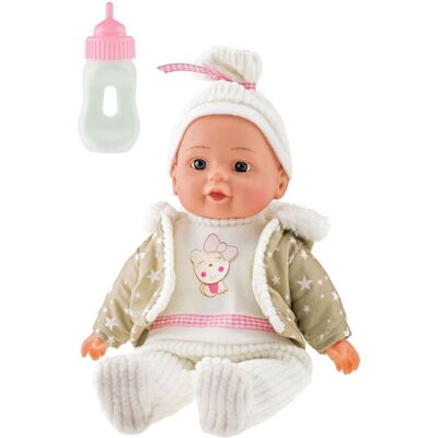 Toi-Toys Baby Pop met Winterkleding & Fles - 32cm Toi-Toys Baby Pop met Winterkleding & Fles - 32cm