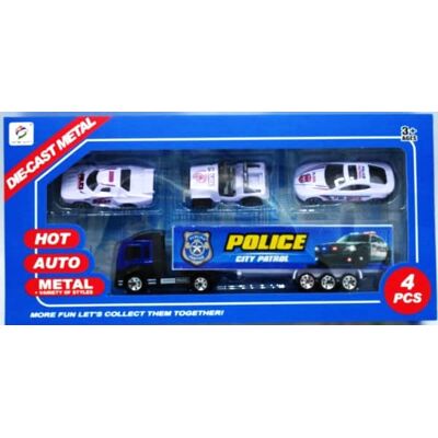 Bongers Speelgoed Politie autoset 4 delig Bongers Speelgoed Politie autoset 4 delig
