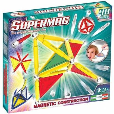 Supermag Magnetisch Constructieset - 48 Stukken voor 3+ jaar Supermag Magnetisch Constructieset - 48 Stukken voor 3+ jaar