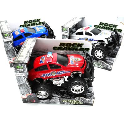 Jonotoys Rock crawler politie auto in 3 verschillende kleuren Jonotoys Rock crawler politie auto in 3 verschillende kleuren