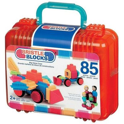 Bristle Blocks 85 Stuk Set - Bouwstenen met Koffer Bristle Blocks 85 Stuk Set - Bouwstenen met Koffer