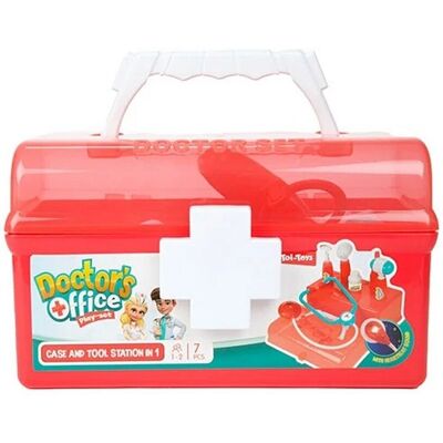 Toi-Toys Rood Dokterskoffer met Accessoires - Koffer Toi-Toys Rood Dokterskoffer met Accessoires - Koffer