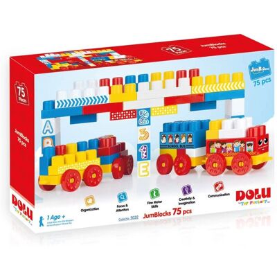 Dolu Speelgoedtrein met 75 Blokken Dolu Speelgoedtrein met 75 Blokken