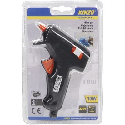 Kinzo Warmlijmpistool - Compact 10W met 2 Sticks - DIY & Reparaties Kinzo Warmlijmpistool - Compact 10W met 2 Sticks - DIY & Reparaties