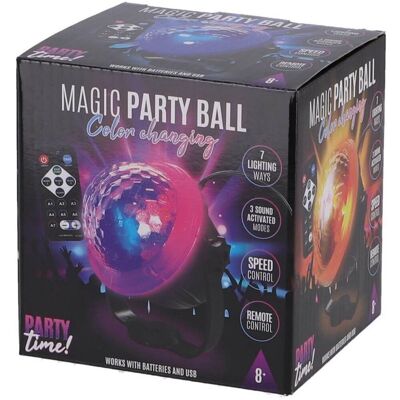 Party Time Magische Partykugel Met Disco-Effekt En Afstandsbediening - Spiegelbol Party Time Magische Partykugel Met Disco-Effekt En Afstandsbediening - Spiegelbol