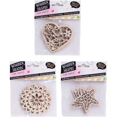 Houten Vormen Hobbyset, 4st. Houten Vormen Hobbyset, 4st.